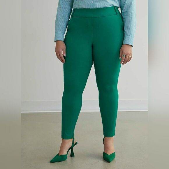 Penningtons New With Tags Size 28 Responsible, Savvy-Fit Skinny-Leg Green Pants‎ - Picture 1 of 13